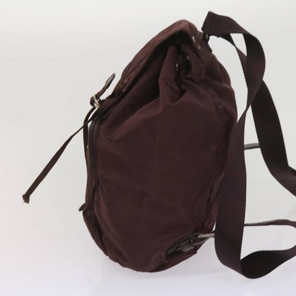 PRADA Backpack Nylon Wine Red Auth bs11789 - Picture 3 of 16